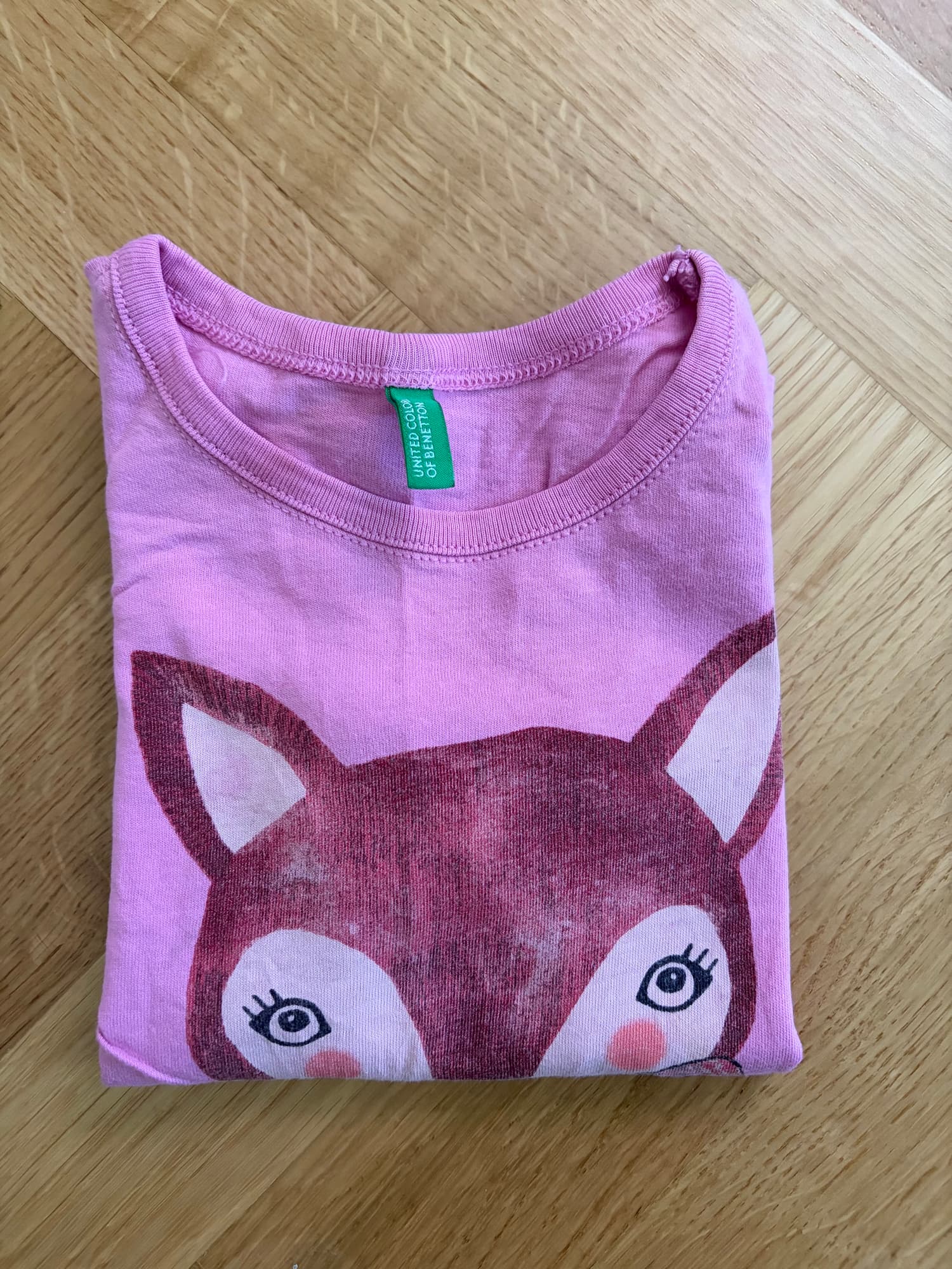 Rosa långärmad tröja med räv, barn